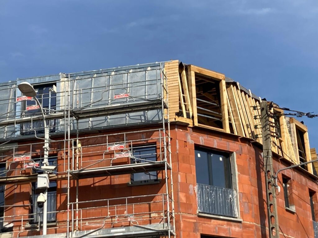 chantier toiture zinc